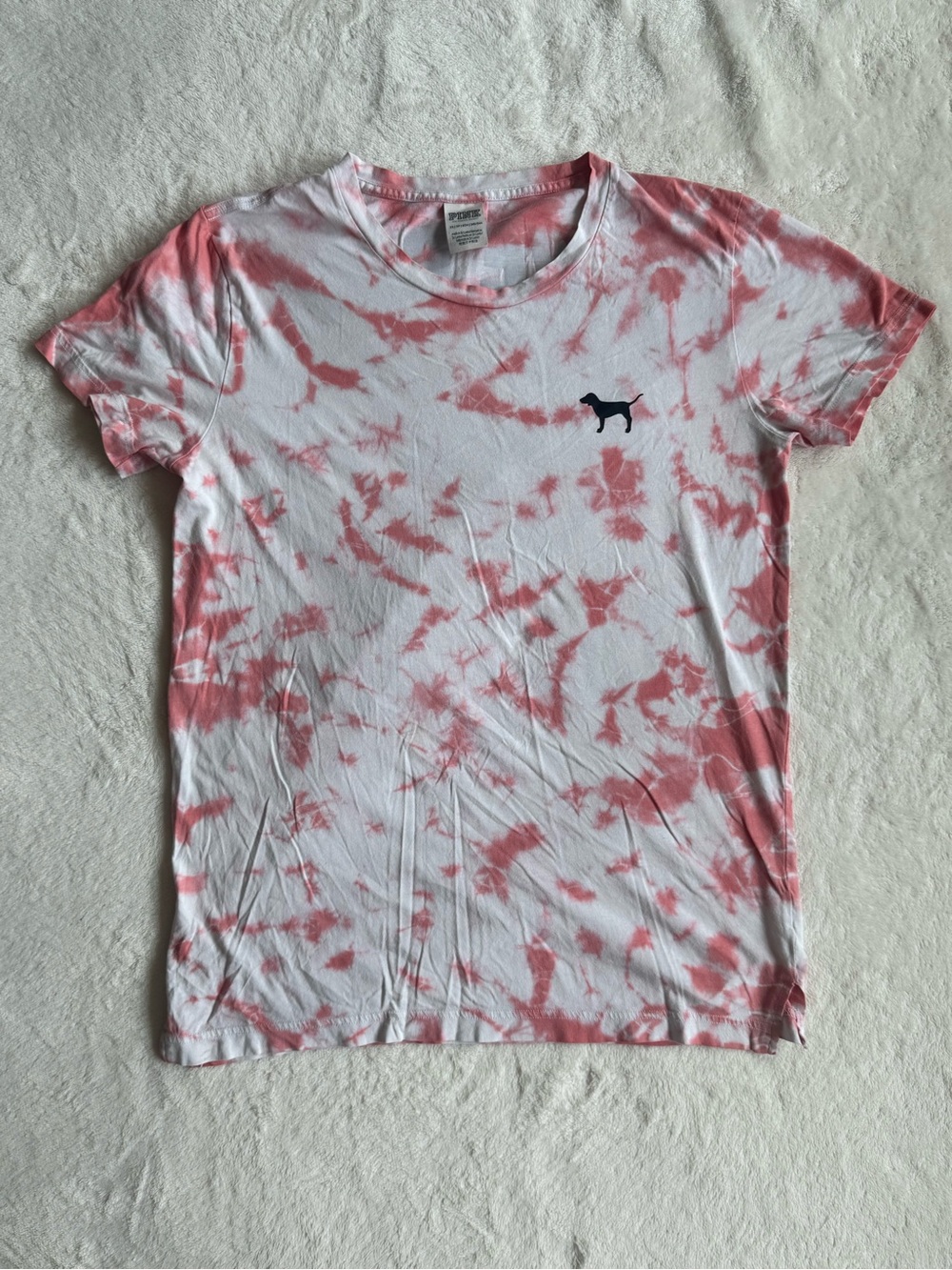 Victoria's Secret PINK LOVE PINK Tie Dye Graphic Tee XS Cotton